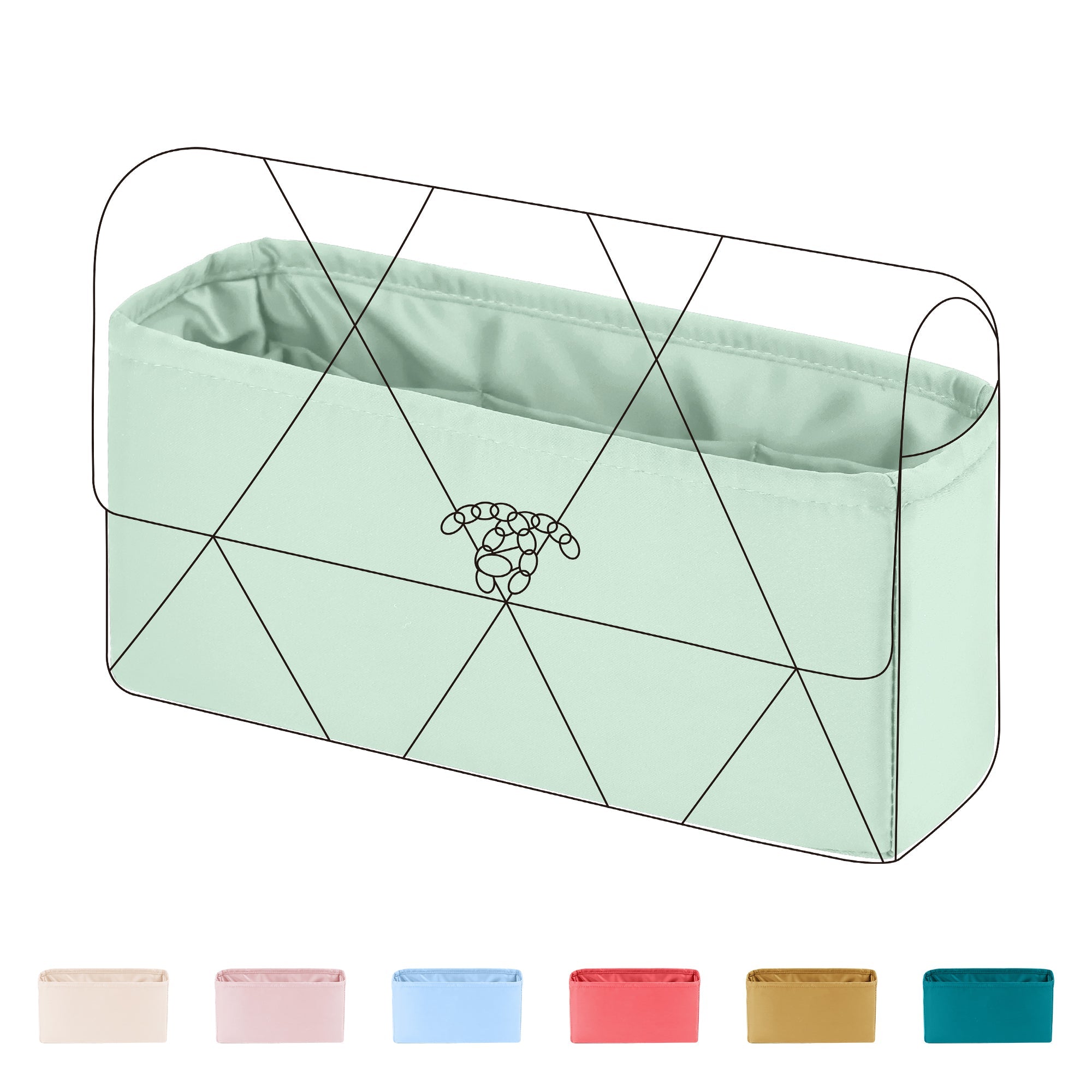 Purse Organizer Insert for CC 19 Bags Silk Bag Organizer Luxury Handbag & Tote Shaper