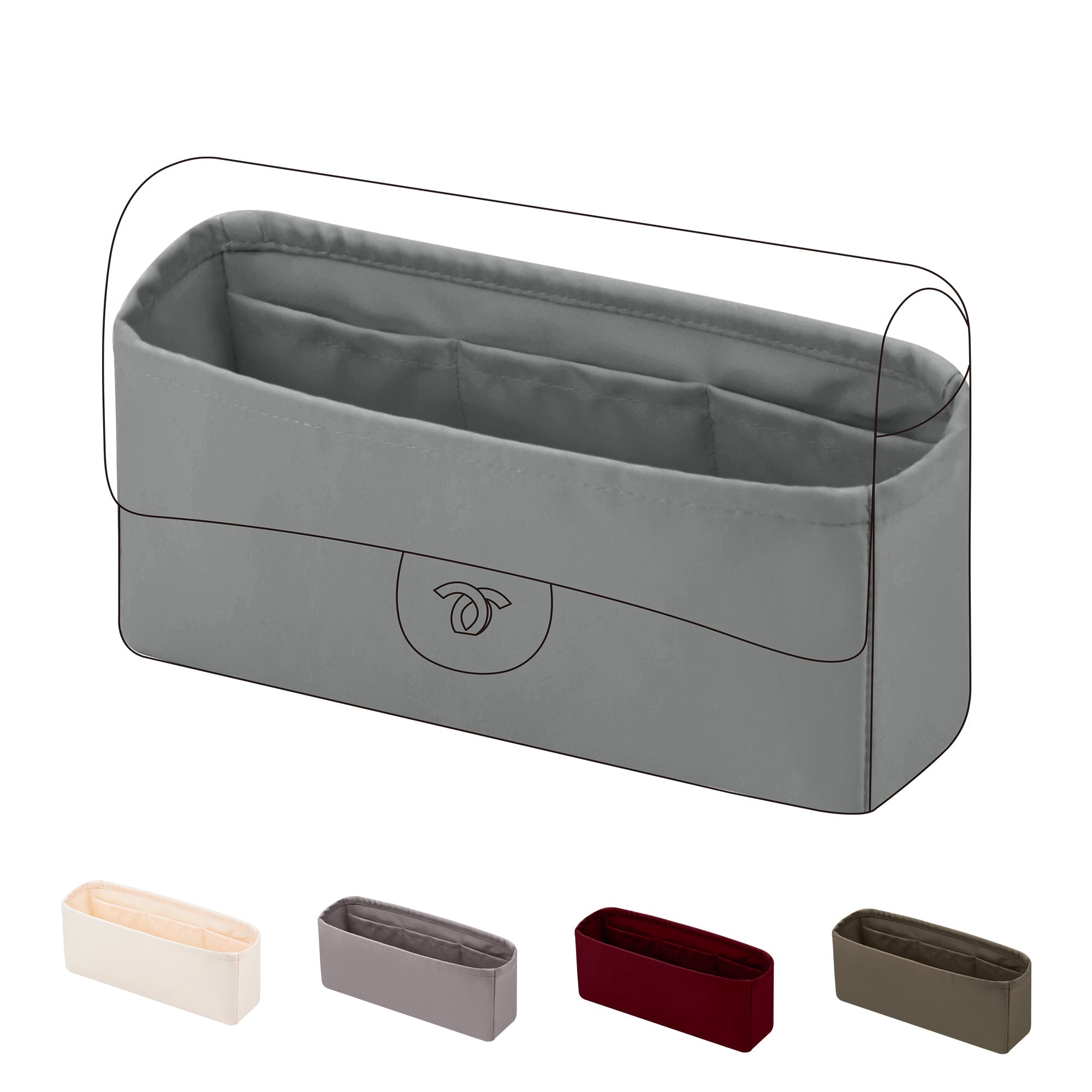 Silk Bag Organizer Luxury Handbag & Tote Shaper Insert for Classic Flap Bags
