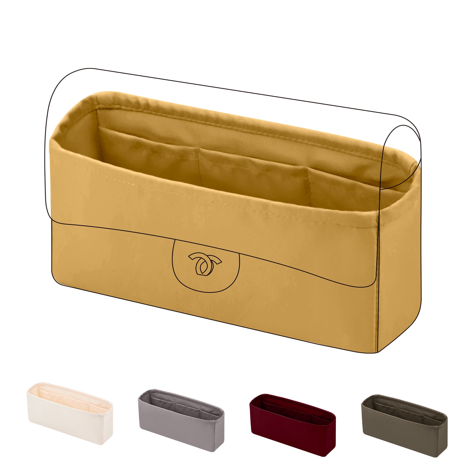 Silk Bag Organizer Luxury Handbag & Tote Shaper Insert for Classic Flap Bags