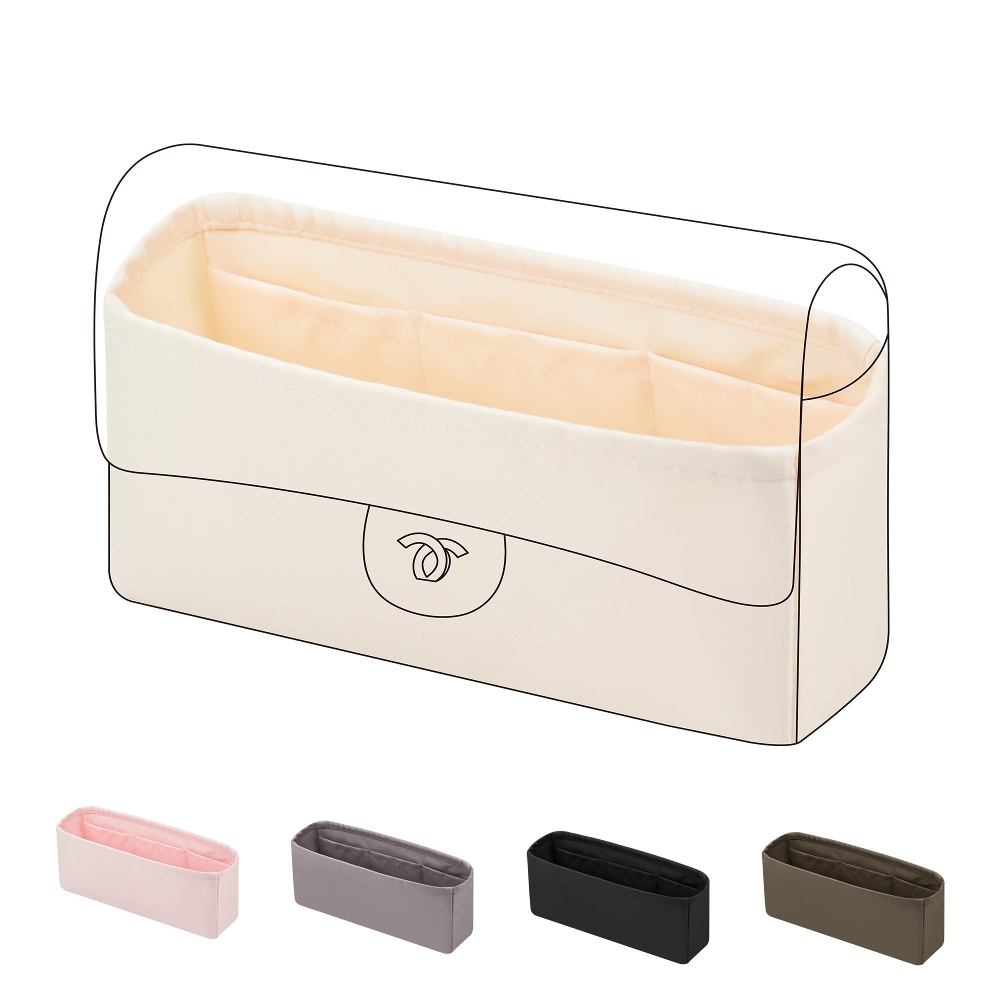 Silk Bag Organizer Luxury Handbag & Tote Shaper Insert for Classic Flap Bags