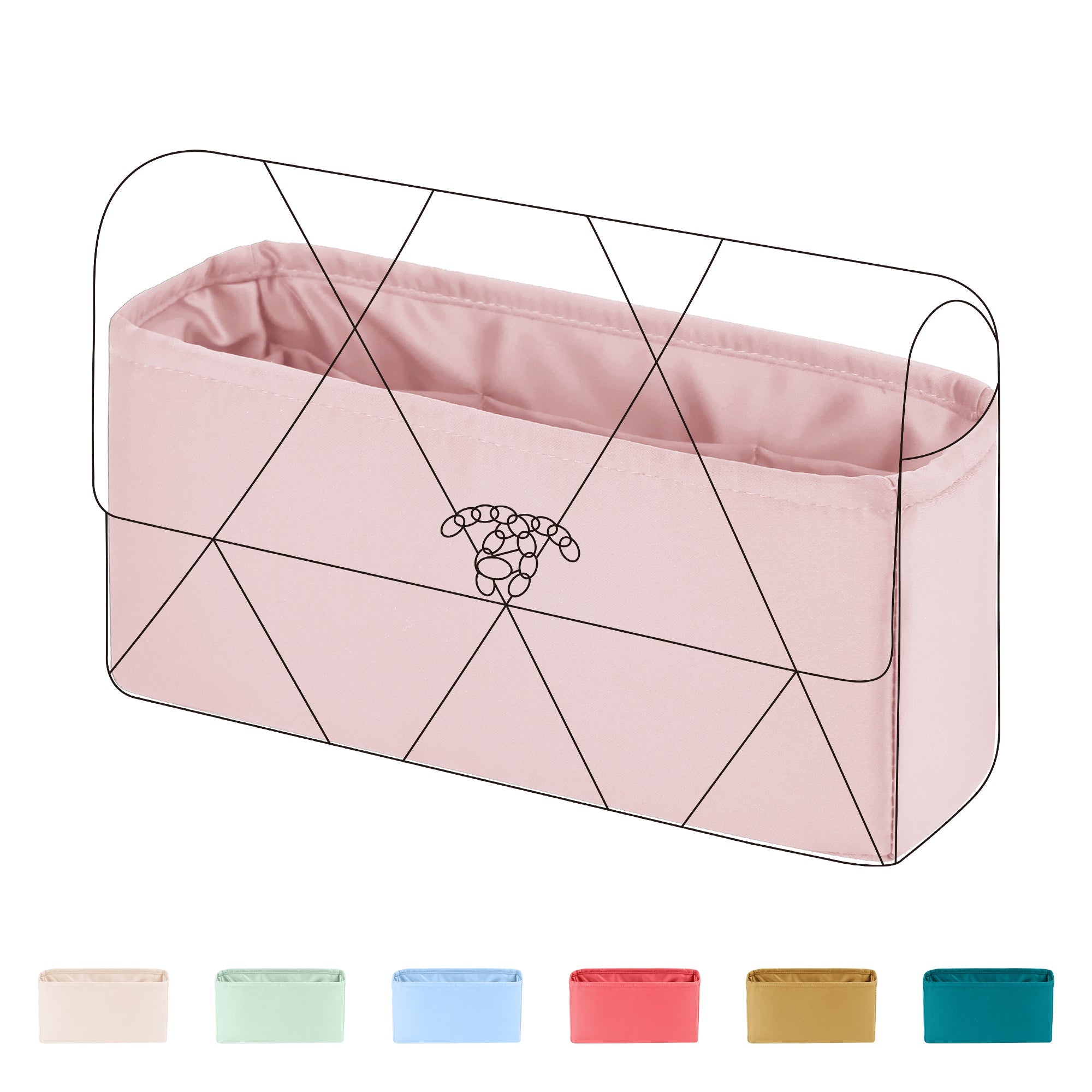 Purse Organizer Insert for CC 19 Bags Silk Bag Organizer Luxury Handbag & Tote Shaper