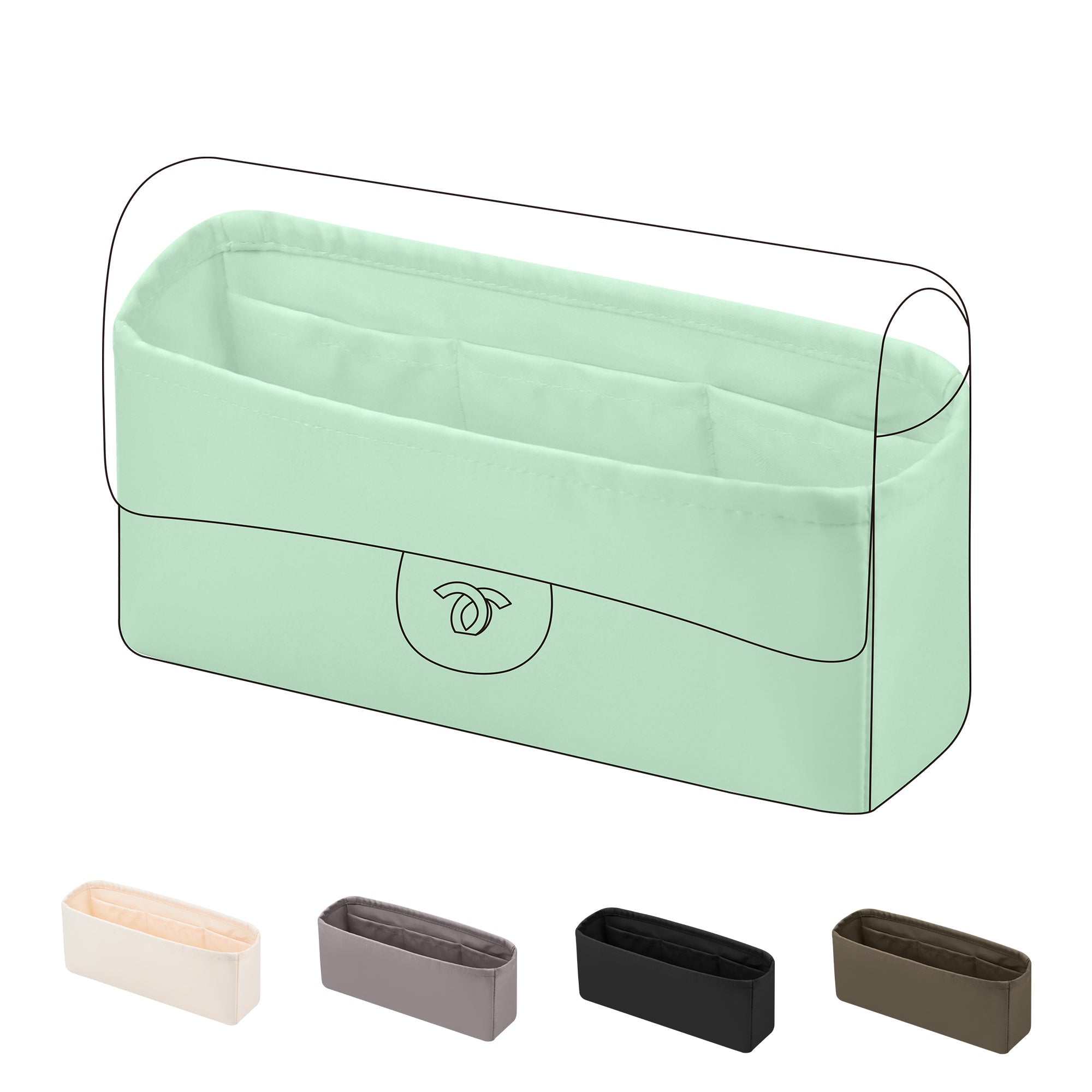 Silk Bag Organizer Luxury Handbag & Tote Shaper Insert for Classic Flap Bags
