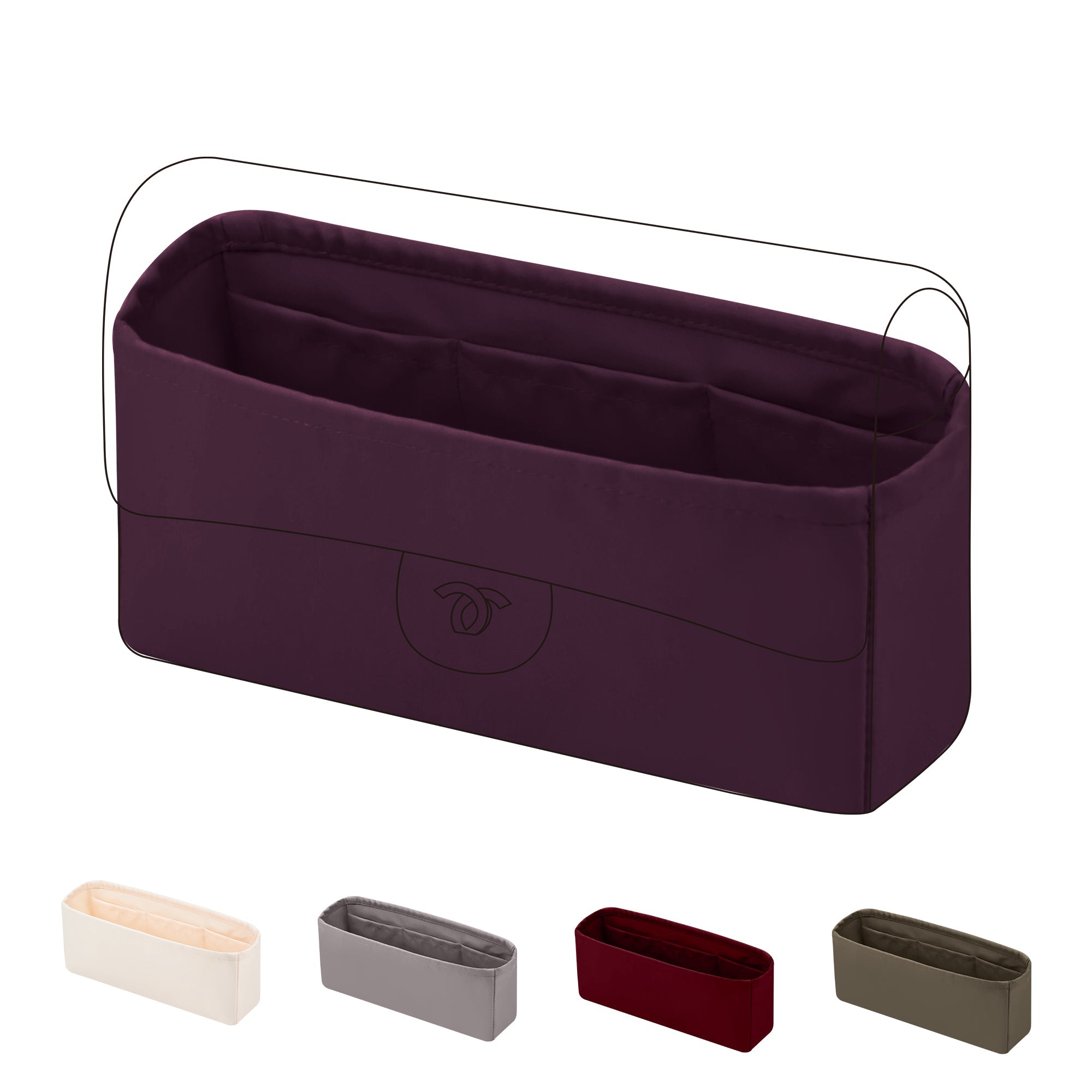 Silk Bag Organizer Luxury Handbag & Tote Shaper Insert for Classic Flap Bags