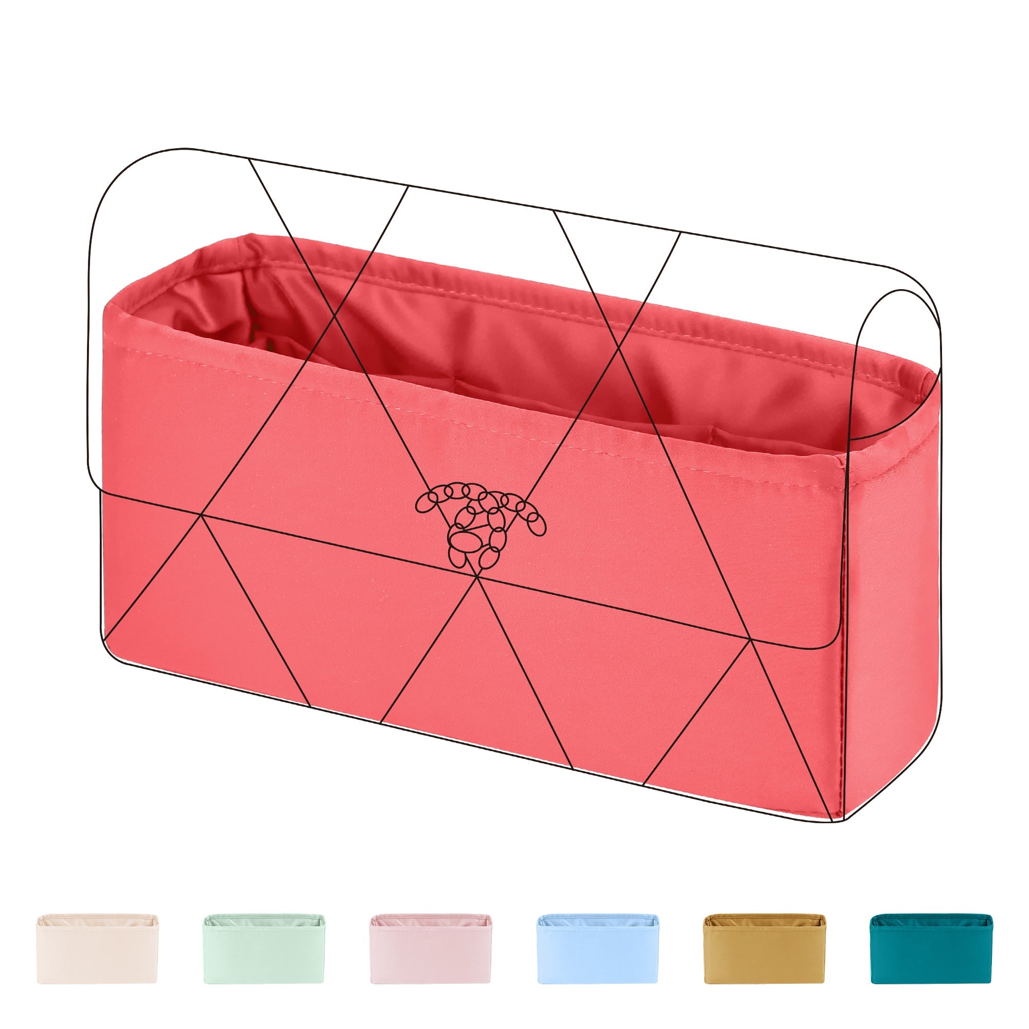Purse Organizer Insert for CC 19 Bags Silk Bag Organizer Luxury Handbag & Tote Shaper