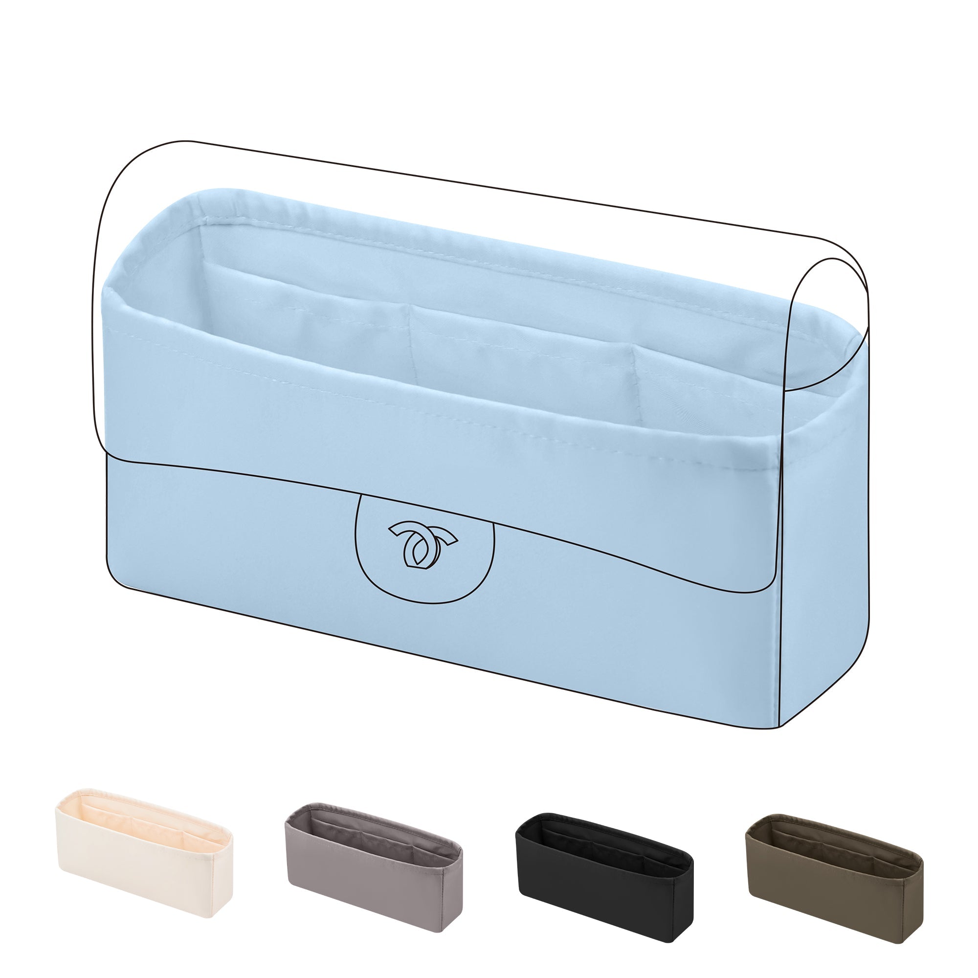 Silk Bag Organizer Luxury Handbag & Tote Shaper Insert for Classic Flap Bags
