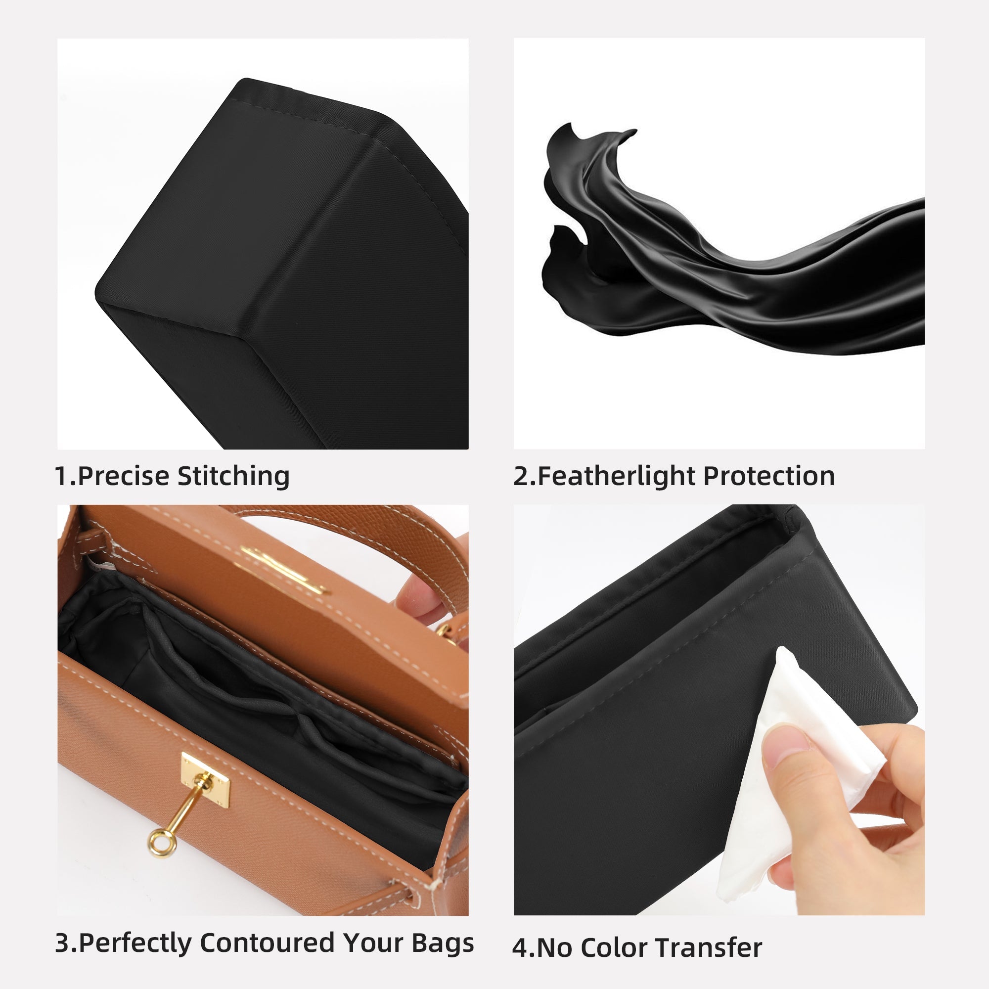 Silk Purse Organizer Insert For Kelly Pochette Mini Bags