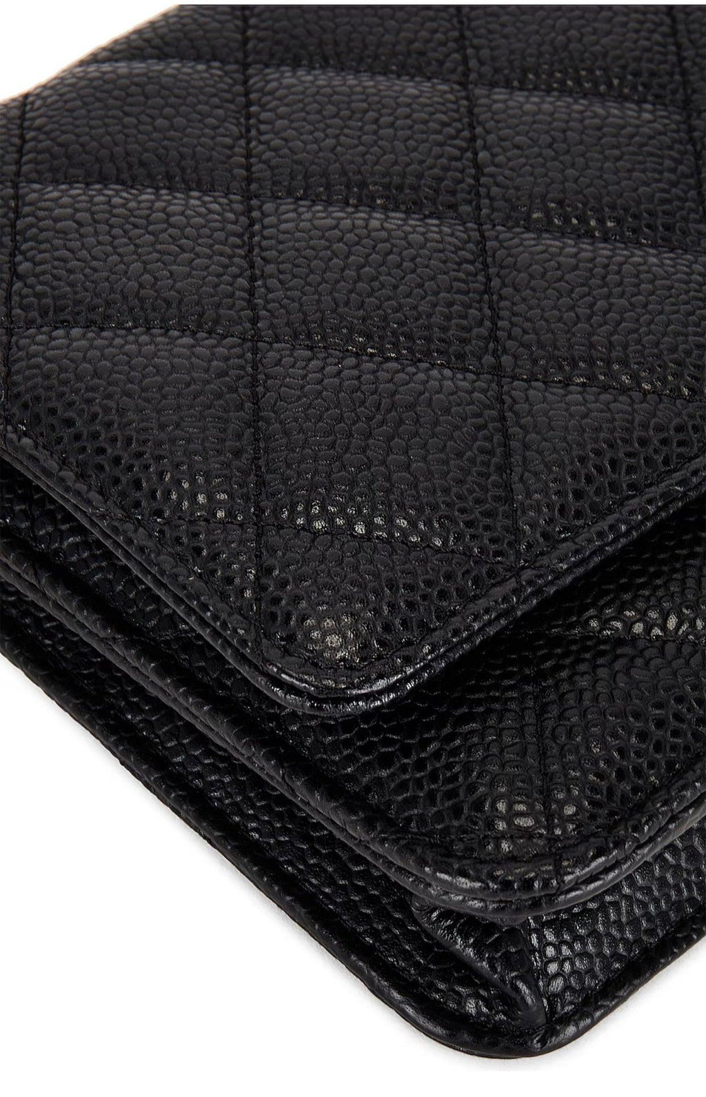 Wallet On Chain Quilted Caviar WOC - RELAVISH