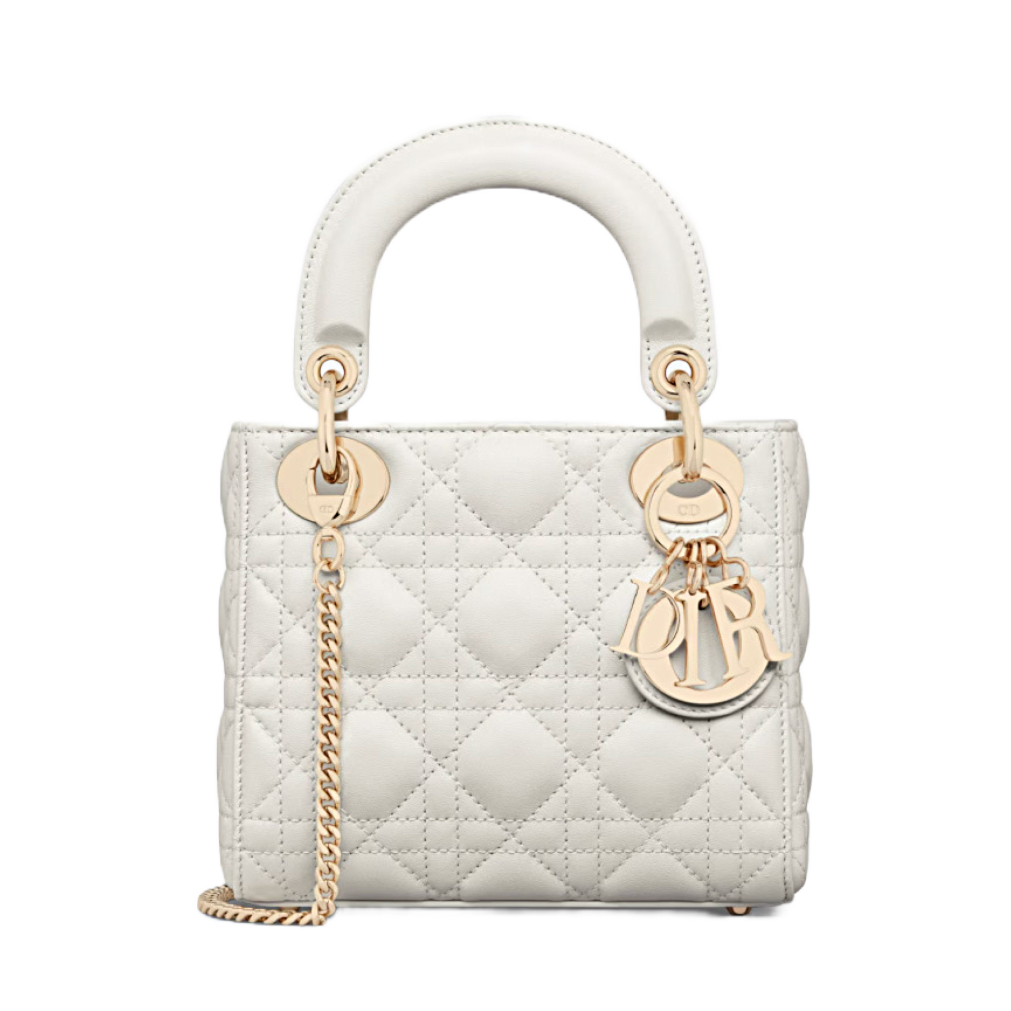 Mini Lady Bag Latte Cannage Lambskin