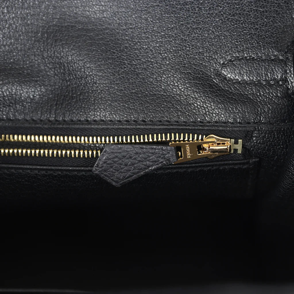 25 Togo Black with Gold Hardware