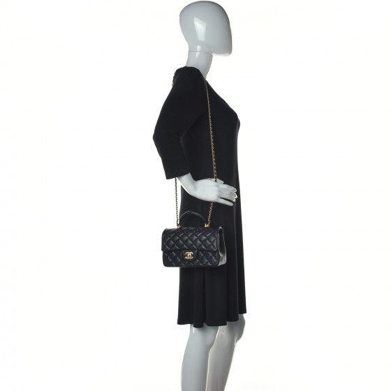 Chanel Classic Flap Bag Quilted Caviar Mini Top Handle - My Luxe Bag
