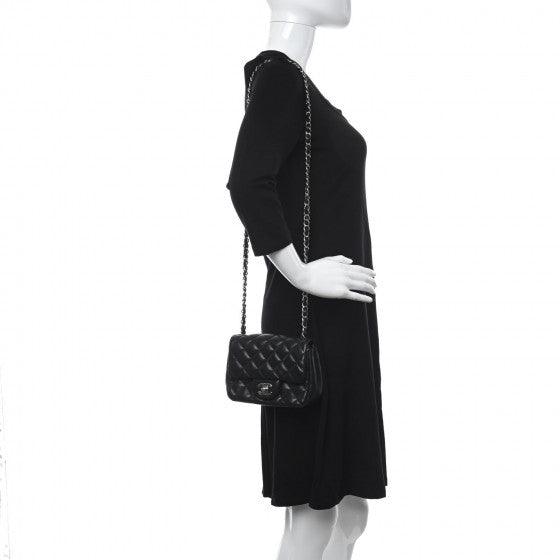 Chanel Lambskin Quilted Mini Square Flap Black - My Luxe Bag