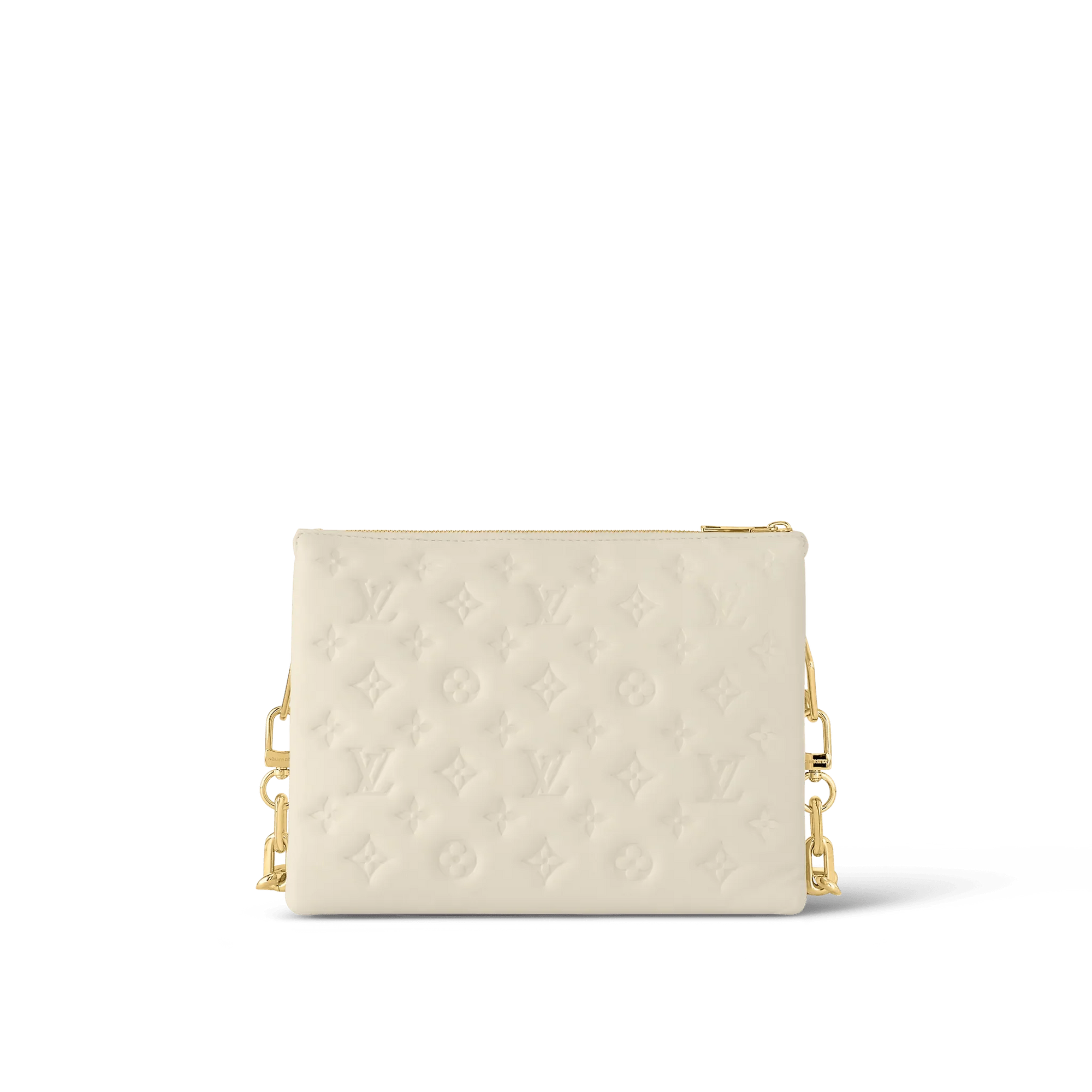 Louis Vuitton Lambskin Embossed Monogram Coussin PM Cream - My Luxe Bag